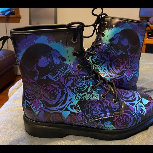 Shoes - Skull Combat Boots